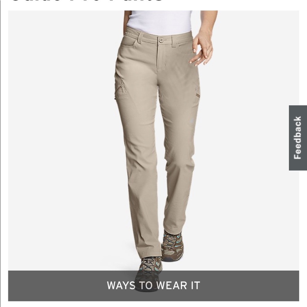 Eddie Bauer Guide Pro First Ascent Hiking Pant - Khaki Size 12